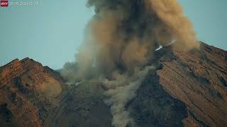 May 16 2024 Eruption and Small Pyroclastic Flow at Semeru Volcano Indonesia [upl. by Garnes]