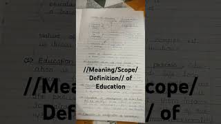 Meaning scopedefinition of Education [upl. by Ynohtnad]