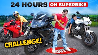 24 Hours Challenge on Superbike  अब हम 24 घंटे इस से नीचे नहीं उतर सकते😱 [upl. by Amaerd]