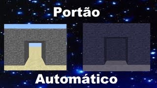 Minecraft  Como Fazer Portão Automatico [upl. by Deloria841]