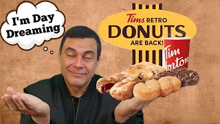 Tim Hortons Limited Edition RETRO DONUTS 🍩 Food Review [upl. by Nona]