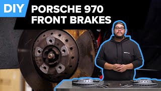 Porsche Panamera Front Brake Rotor amp Pad Replacement DIY 20102016 Porsche Panamera 970 [upl. by Reeba]