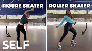 Figure Skaters Try To Keep Up With Roller Skaters  SELF [upl. by Evod800]