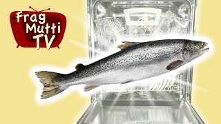 Lachs  Fisch in der Spülmaschine kochen  Frag Mutti TV [upl. by Imalda]