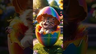 💜💛❤️cute kittens born in colored eggs 😍 catstory [upl. by Emad840]