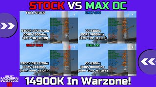 Stock VS Max Overclocked 14900K PC In Warzone Urzikstan [upl. by Aseen]