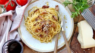 10 Minute Classic Carbonara Recipe  with Laura Vitale and Uncle Tony [upl. by Ikciv]