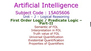 first order logic artificial intelligence  first order logic problem  first order logic inference [upl. by Bonucci]