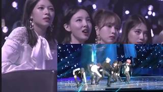 MAMA 2018 TWICE Reaction to BTS FAKE LOVE [upl. by Fredie]