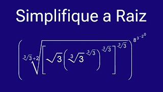 ✅ SIMPLIFIQUE RADICAIS COMPLEXOS PASSO a PASSO [upl. by Tannen]