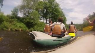 Rafting  Krumau Cesky Krumlov Czech Republic [upl. by Bonnes661]