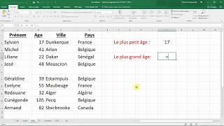 Les fonctions MIN et MAX  Cours EXCEL gratuit et facile [upl. by Notserc]