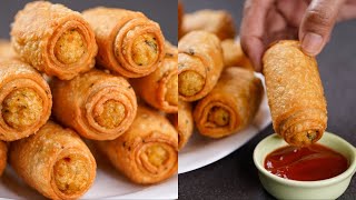 POTATO ROLL SAMOSA  ALOO SAMOSA  EASY POTATO SNACKS  N’Oven [upl. by Inatsed]