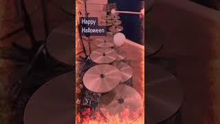 “Halloween Theme” 🎃 halloweensounds percussion vicfirth zildjian recordingdrums strajkstudios [upl. by Eseneg]