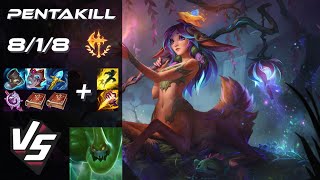 JUNGLE Lillia vs Zac PENTAKILL  EU Grandmaster Patch 1420 [upl. by Ajiat]