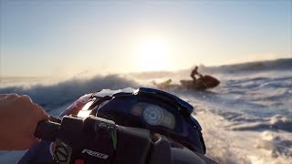 POV jetski water safety in NAZARE with JUSTINE DUPONT 🏄‍♀️ surfing BIG WAVES 🌊  raw GOPRO [upl. by Guimond]