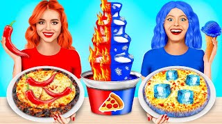 Hot vs Cold Food Challenge  Extreme Spiciest Vs Sourest Food by XChallenge [upl. by Pavlov]