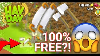 Hay Day FREE SAWS amp AXES HOW [upl. by Ennovad]