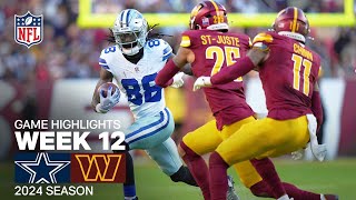 Dallas Cowboys vs Washington Commanders  2024 Week 12 Game Highlights [upl. by Agate]