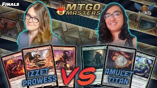 Izzet Prowess vs Amulet Titan  MTG Modern  MTGO Masters  Finals [upl. by Bodi216]