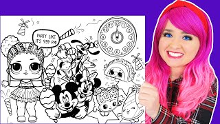 Coloring My Favorite New Years Pictures  LOL Surprise Shopkins Mickey amp Friends Coloring Pages [upl. by Duwe]