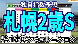 【札幌2歳ステークス2024】【独自指数予想】ウイポ枠確定後シミュレーション アスクシュタイン マテンロウサン マジックサンズ ファイアンクランツ アルマヴェローチェ 2907 [upl. by Rokach416]