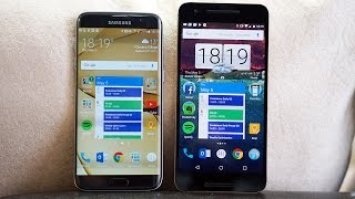 Galaxy S7 edge Vs Nexus 6P Is Stock Android Truly Better  Pocketnow [upl. by Eneleahcim569]