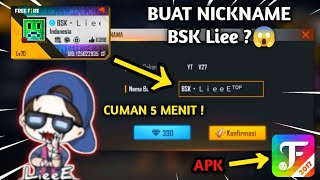 Cara buat nickname FF seperti BSK Liee 😱😳 mudah dan keren [upl. by Llerahs721]