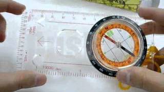 LiquidFilled Protractor Camping Compass 50247 [upl. by Ynnad]