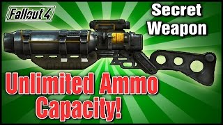 Fallout 4 Secret Unlimited Ammo Capacity Laser Rifle Prototype UP77 Limitless Potential [upl. by Krystle]