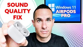 How to fix Airpods Pro sound quality on Windows 11 airpodspro windows11 [upl. by Kcirrem712]