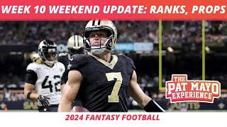 2024 Week 10 Rankings Weekend Update NFL Injuries Week 10 Underdog Picks Props  DraftKings Chalk [upl. by Ribak]