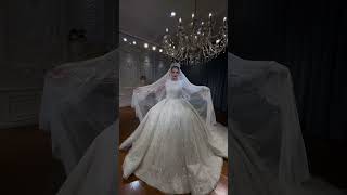 2025 modest wedding dress beautiful veil [upl. by Yert]