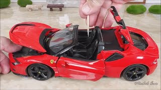 WOW 😱🛍️🏁 Unboxing amp Review Maisto 118 Ferrari SF90 Spyder Soft Top  Diecast Perfection 🔥best [upl. by Yekim]