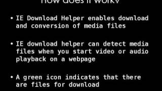 Download video with IE DownloadHelper for Internet Explorer [upl. by Eisned]