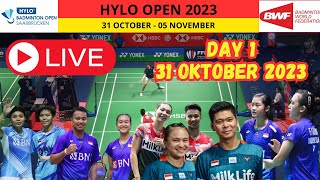 BADMINTON HYLO OPEN 2023  DAY 1  LIVESCORE ALL COURT [upl. by Kym]