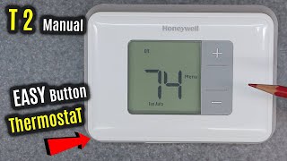 HONEYWELL Home T2 Guide  Basic Manual Digital Thermostat  So SIMPLE amp EASY to use [upl. by Liatris]