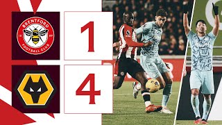 Hwang double beats Bees 🐺🐝  Brentford 14 Wolves  Premier League Highlights [upl. by Belford]