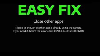 How To Fix It Looks as Though Another App is Already Using The Camera 0xa00f4243 Error Code [upl. by Iey]