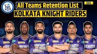 IPL 2025 Retention List KKRs List of Retained Players amp Their Salaries  KKR Retention List 2025 [upl. by Ziom589]