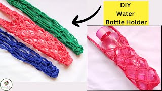 Easy Water Bottle Holder Tutorial  Make Your Own Paracord Bottle Bag [upl. by Bathesda]