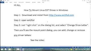 How to mount linux drives in windows [upl. by Lennor]