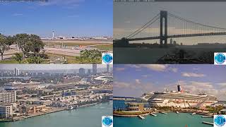 LIVE Webcam of Miami International Airport New York Harbor Port Miami Nassau Port [upl. by Lenahc849]