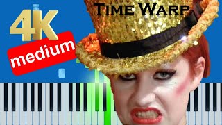 Rocky Horror Picture Show  Time Warp Slow Medium Piano Synthesia Tutorial [upl. by Ramma]