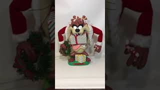 Vintage Looney Tunes Tasmanian Devil Christmas Animated Figure [upl. by Nidya515]