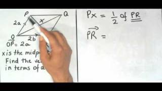 GCSE Maths Finding half of a Vector [upl. by Orlosky620]