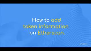 Updating token on Etherscan [upl. by Nathanael372]