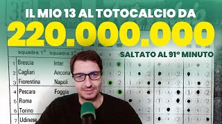 220 MILIONI Il mio 13 al Totocalcio saltato per un 23 al 91° ecco la schedina storica del 1993 [upl. by Enilarak498]