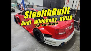 Audi Widebody 10  Rear Bumper  Diffuser  StealtBuilt [upl. by Petes]