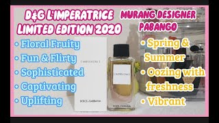 DOLCE amp GABBANA L IMPERATRICE LIMITED EDITION 2020 EDT Fragrance Review [upl. by Marasco374]